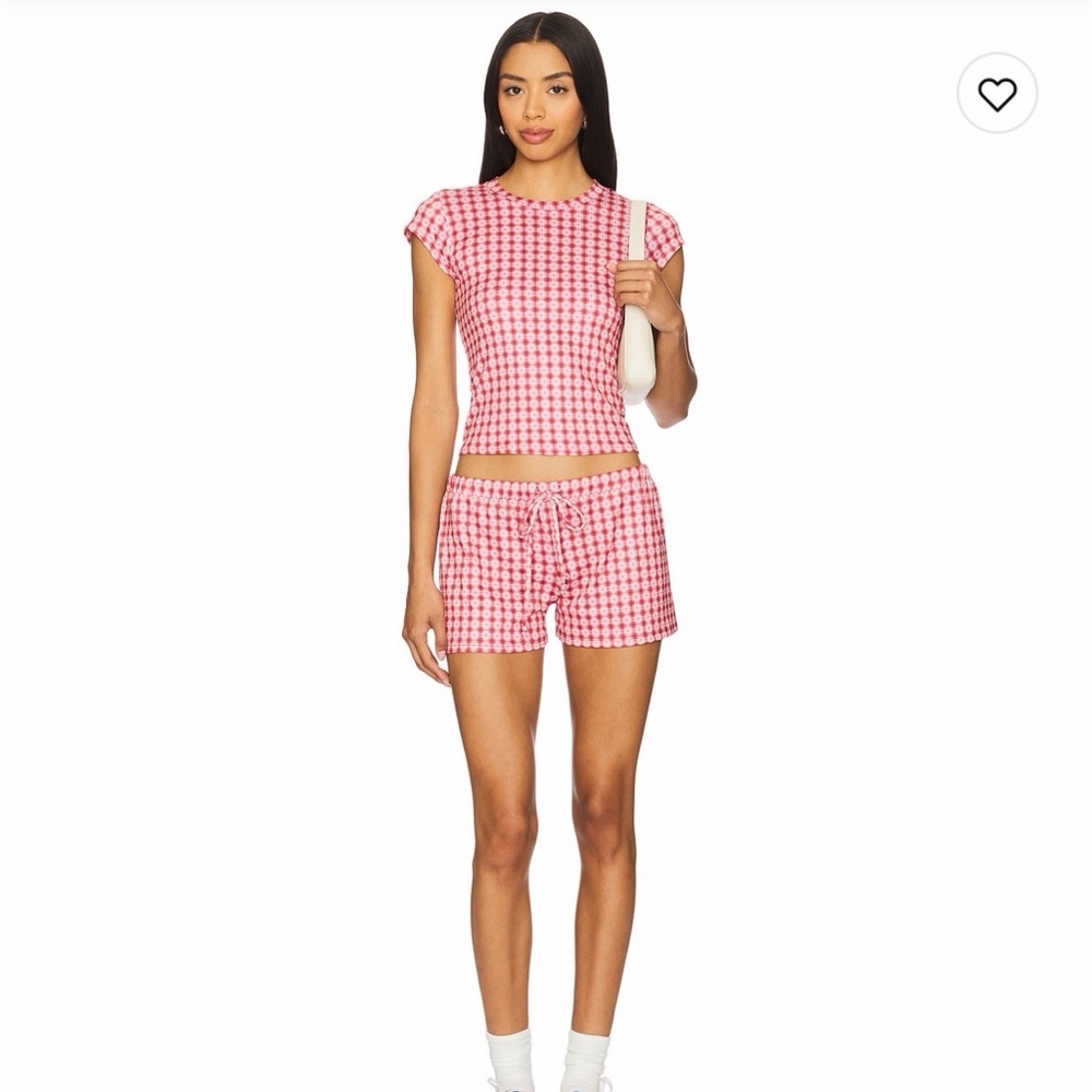Pink Gingham Short Pajama Set - Women's Intimates